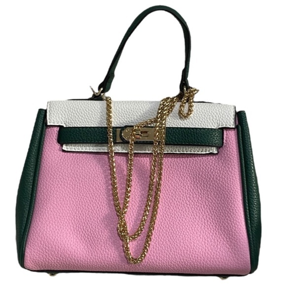 Genuine Leather Purse With Chain Strap - Picture 2 of 13